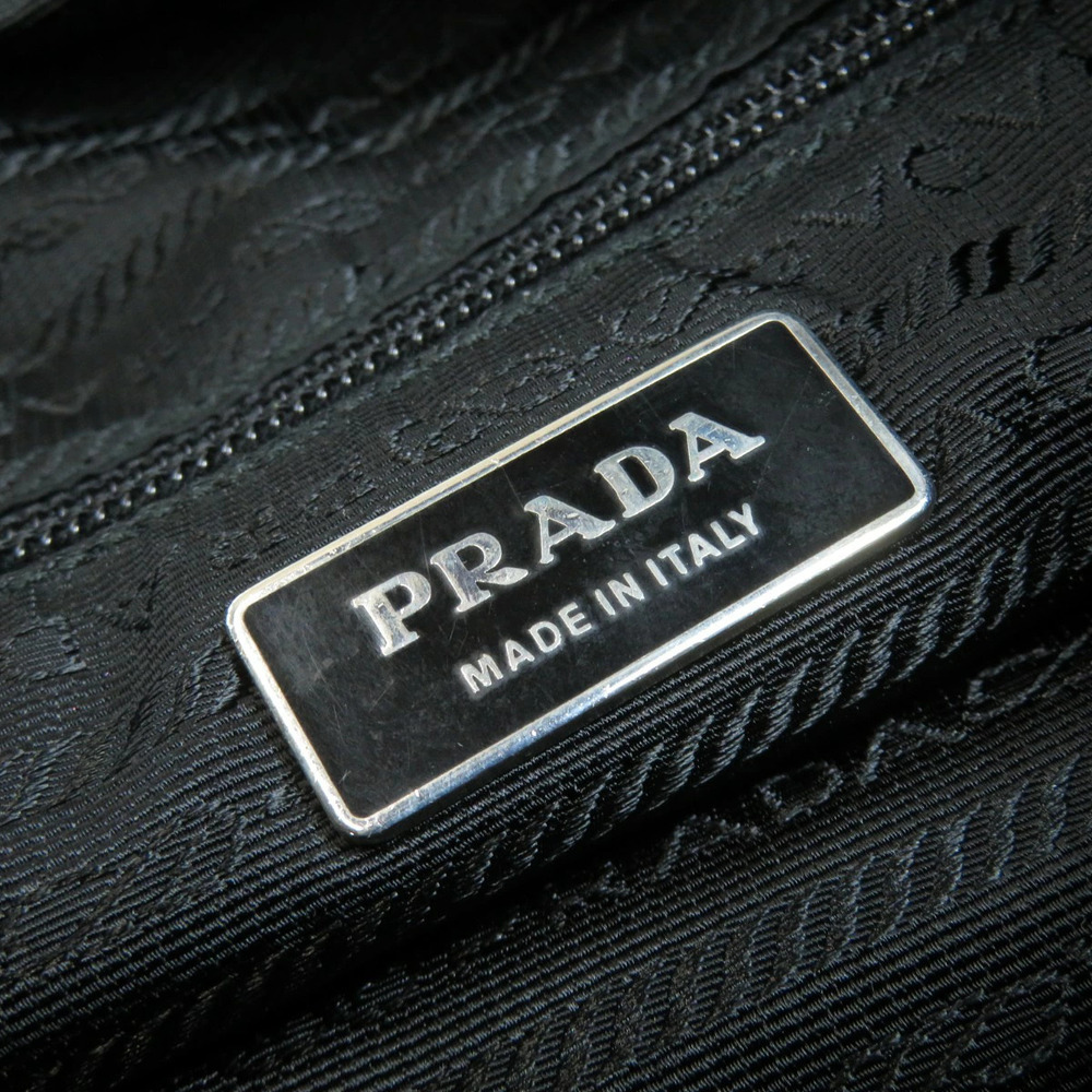 Prada signature Black triangle Tessuto tote bag - Picture 6 of 11